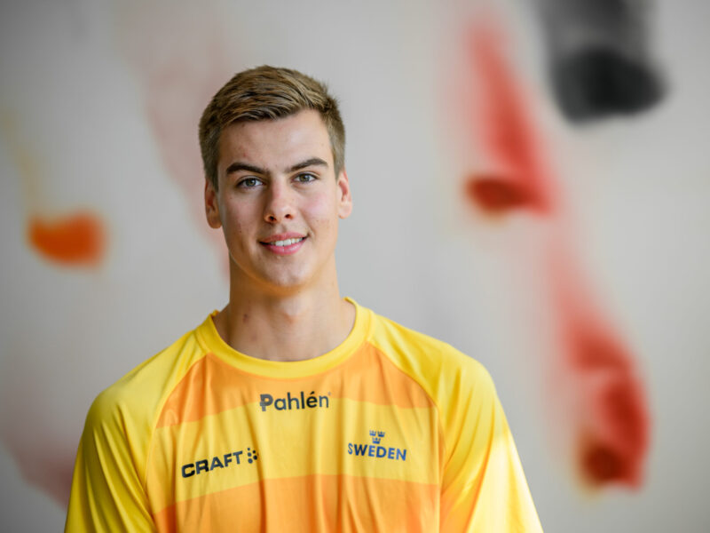 220806 Erik Falk poserar för ett porträtt under en pressträff med det svenska simlandslaget den 6 augusti 2022 i Stockholm. 
Foto: Jesper Zerman / BILDBYRÅN / COP 234 / JZ0216